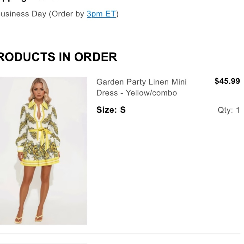 Fashion Nova Green and White V-Neck Sundress Mini